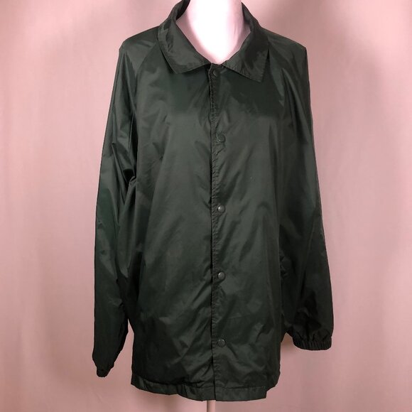 🌲 UltraClub 2XL Nylon Coach Jacket — Deep Forest Green - Picture 4 of 11